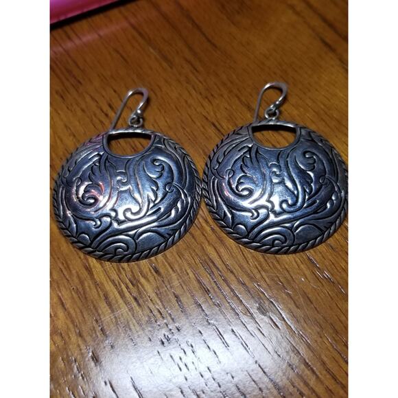 Barse Studio Ornate Sterling Silver Circle Earrings J100334 - Picture 1 of 4